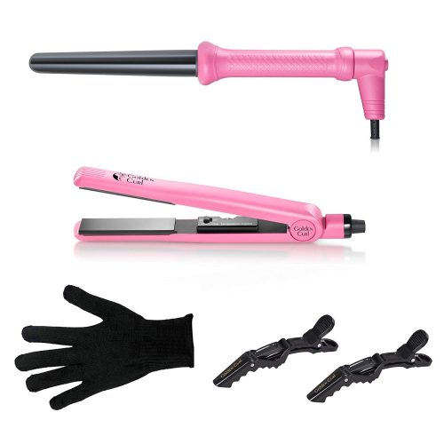 Golden Curl Pink Couple Set