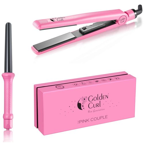 Golden Curl Pink Couple Set