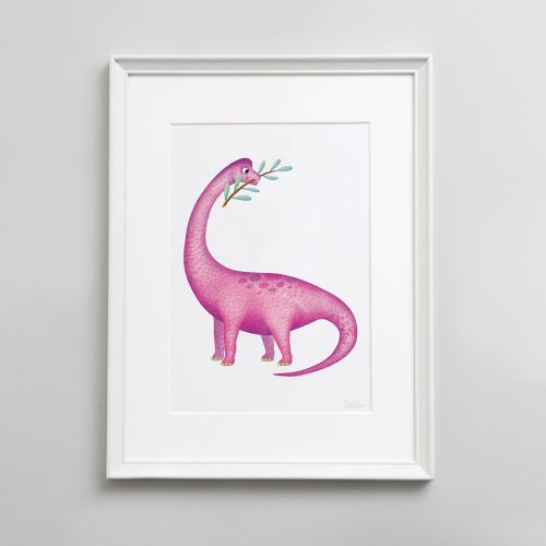 Dinosaur wall art for unisex kids bedroom