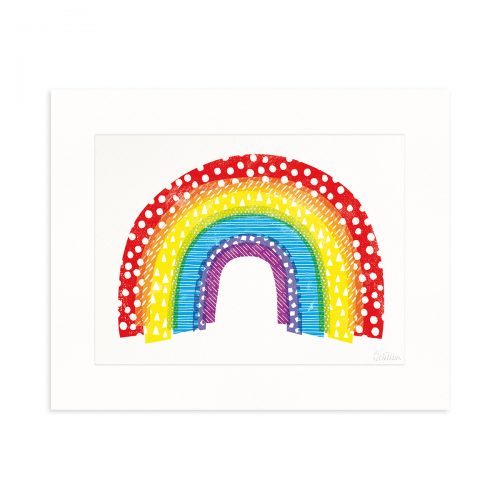 Rainbow art print cutout