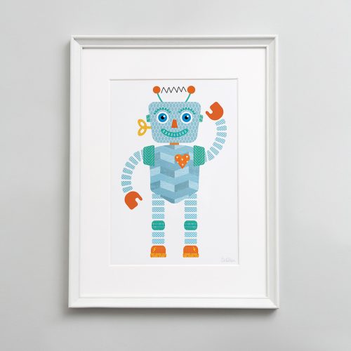 Kids robot wall art