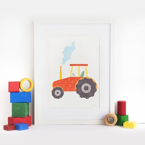 Tractor poster for toddler room