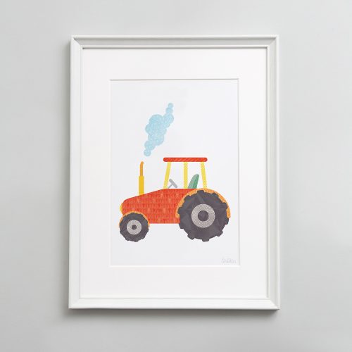 Tractor nursery art print