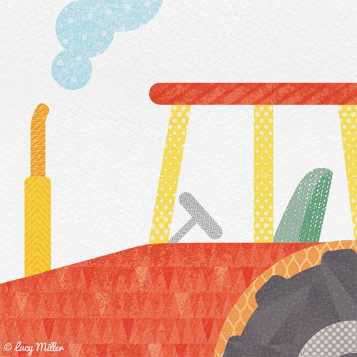 Close-up showing layers of detail in this Tractor picture