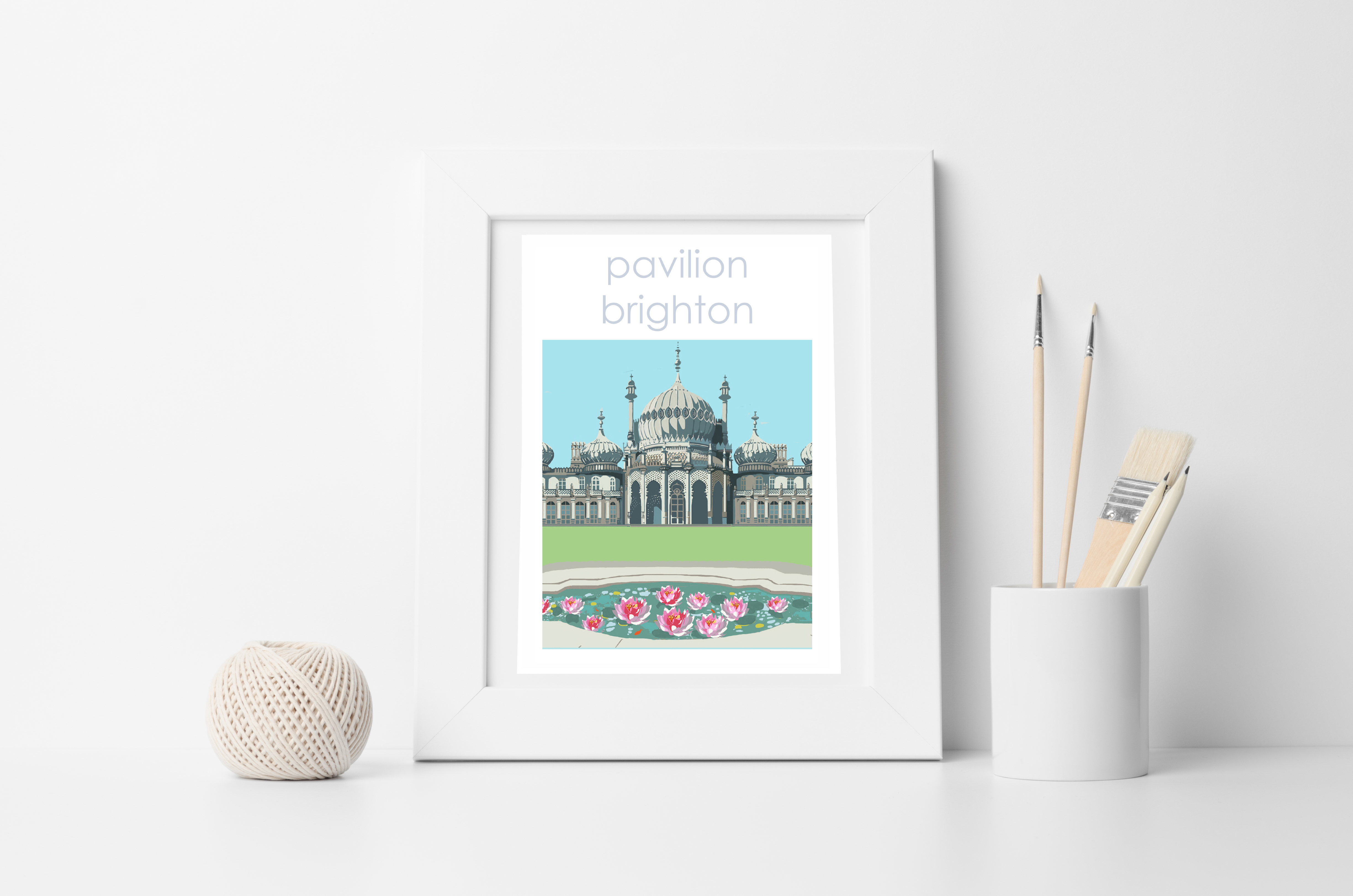 BRIGHTON PAVILION white framed copy copy