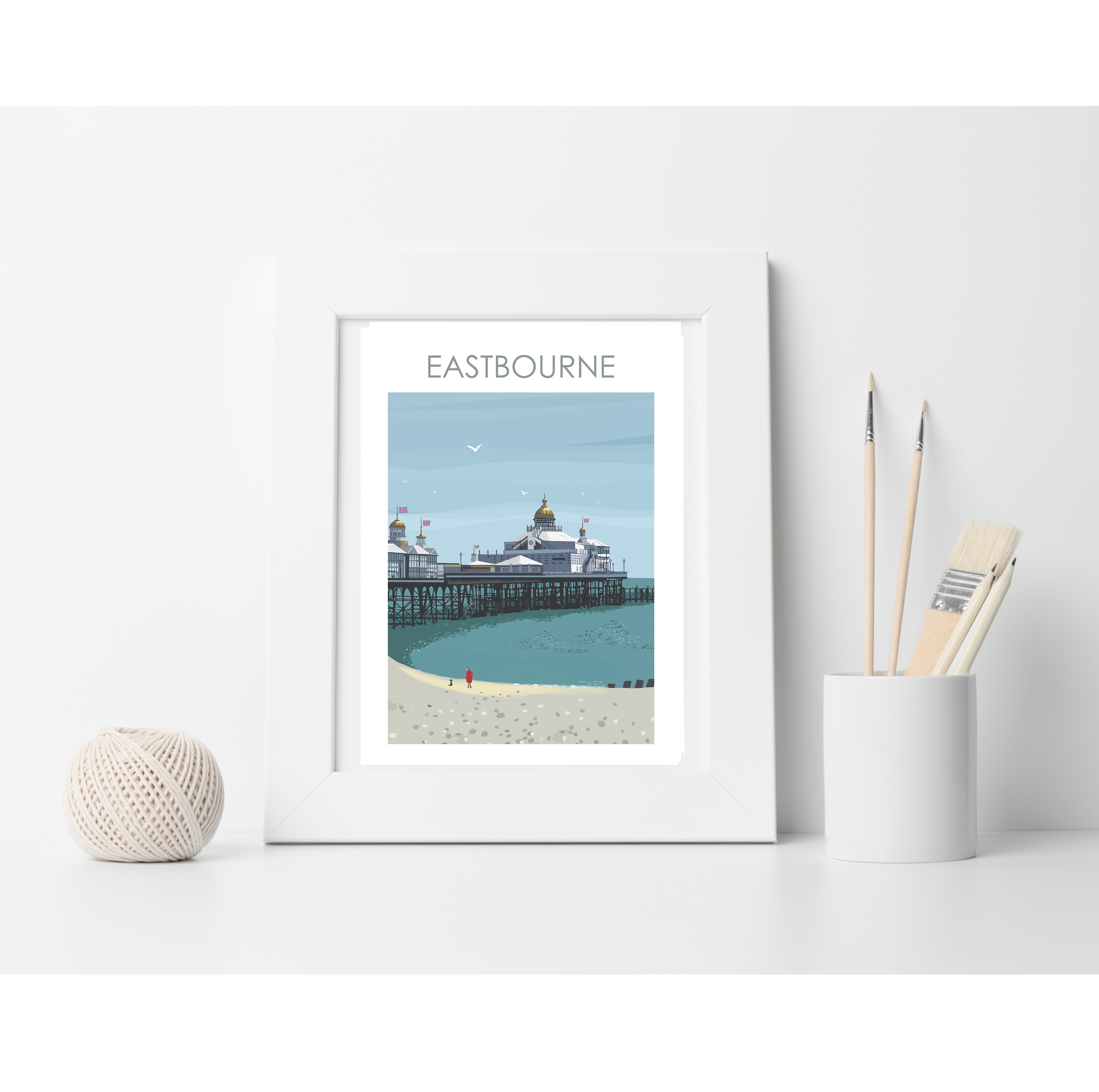 EASTBOURNE PIER PRINT 2020 SET UPsq frame copy copy copy