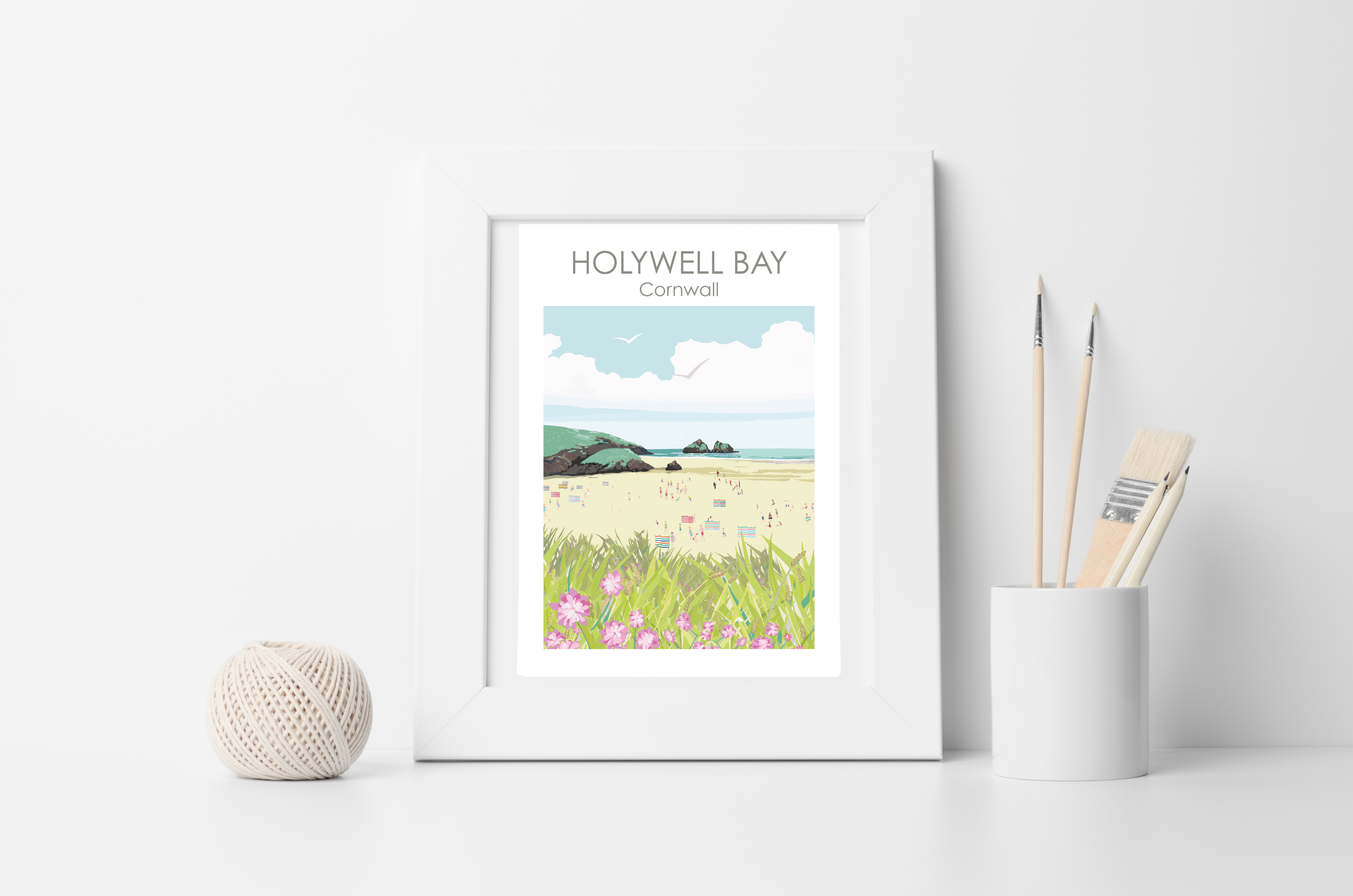 HOLYWELL BAY white framed copy copy