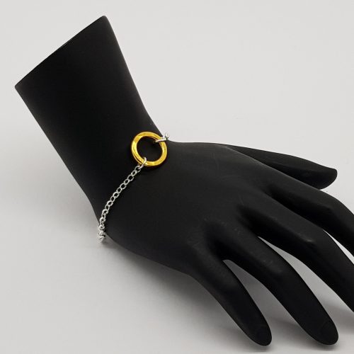 NAIIAD Circle of Life Small yellow Gold Vermeil Hammered Ring bracelet