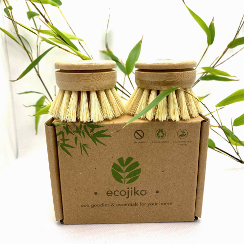ecojiko eco bamboo dish brush replaceable heads