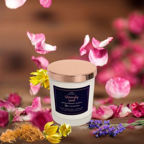 Rose Geranium Lavender Ylang Ylang & Vetiver Candle