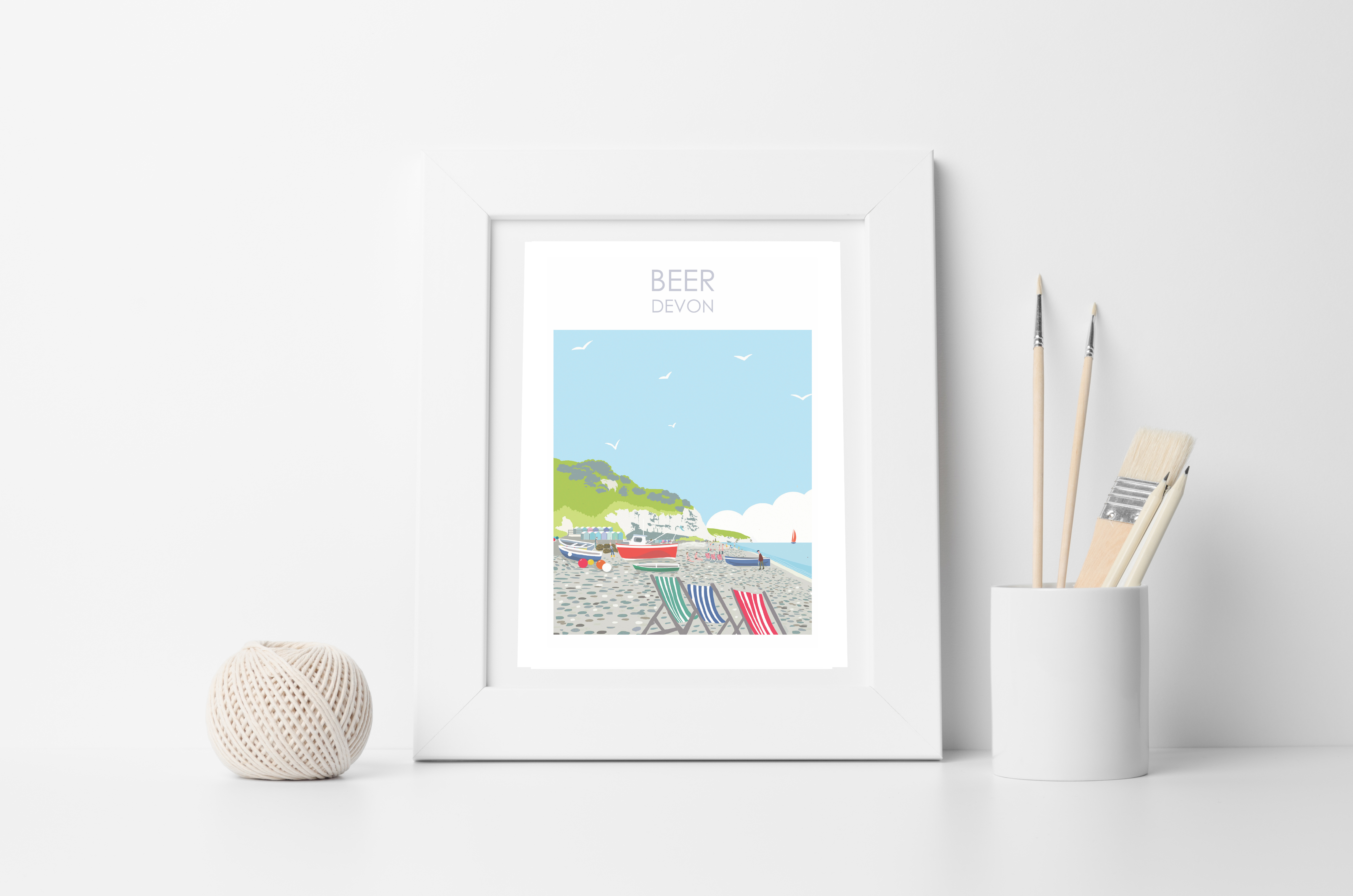 beer white framed