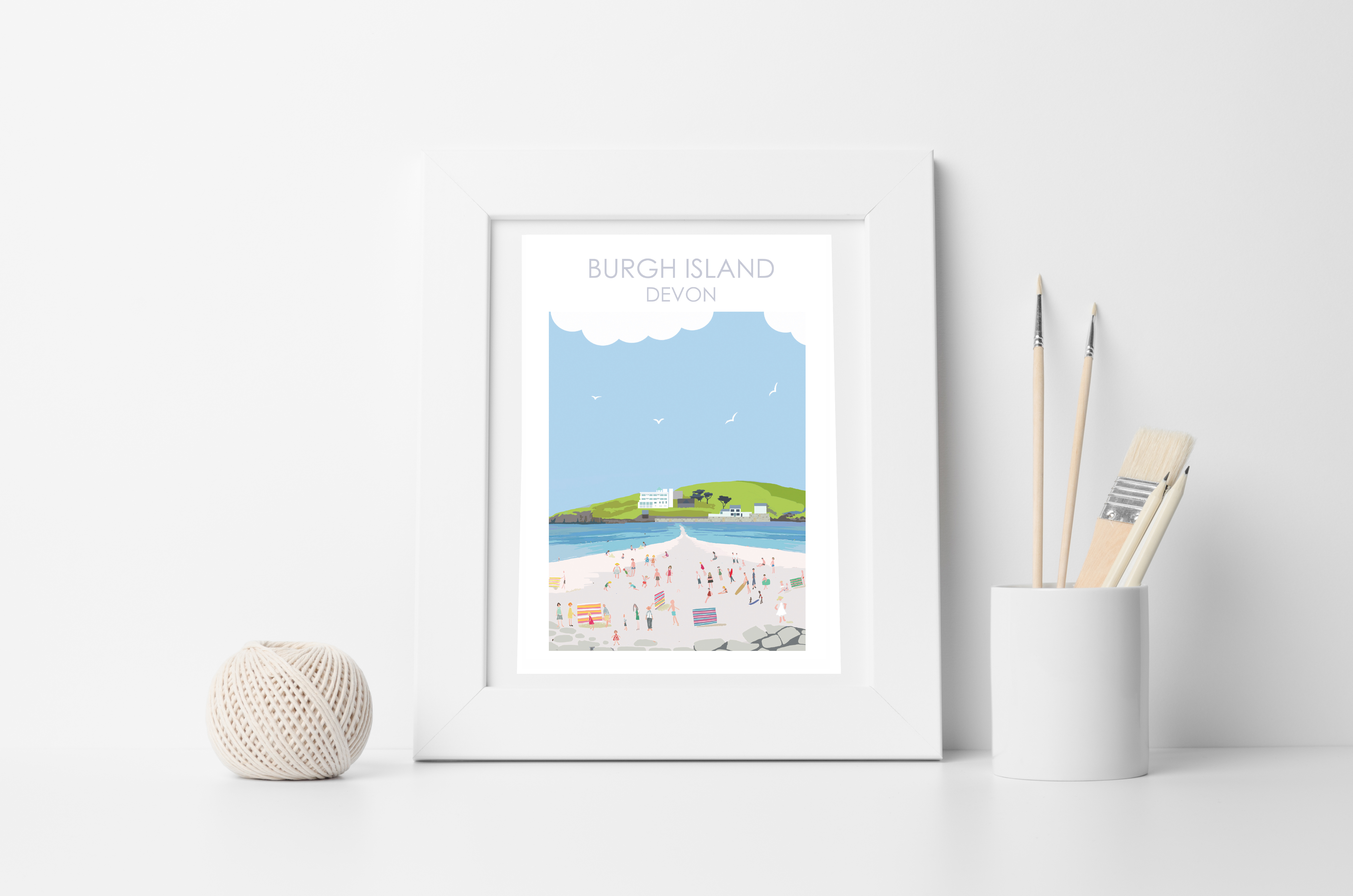 burgh island white framed copy