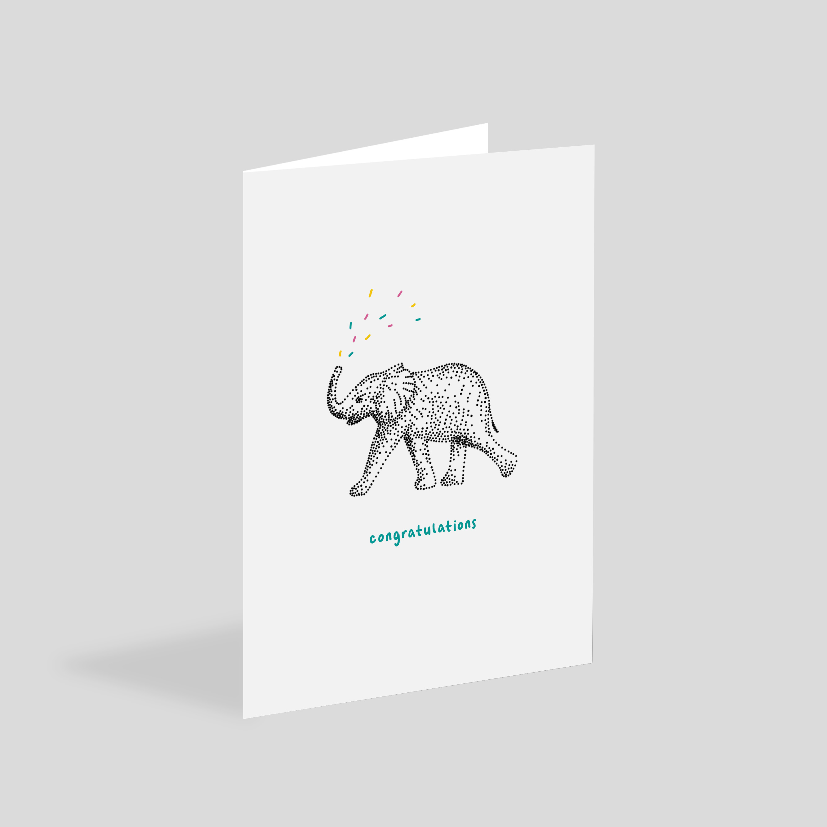 Congratulations Card - Elephant - Bamber Prints
