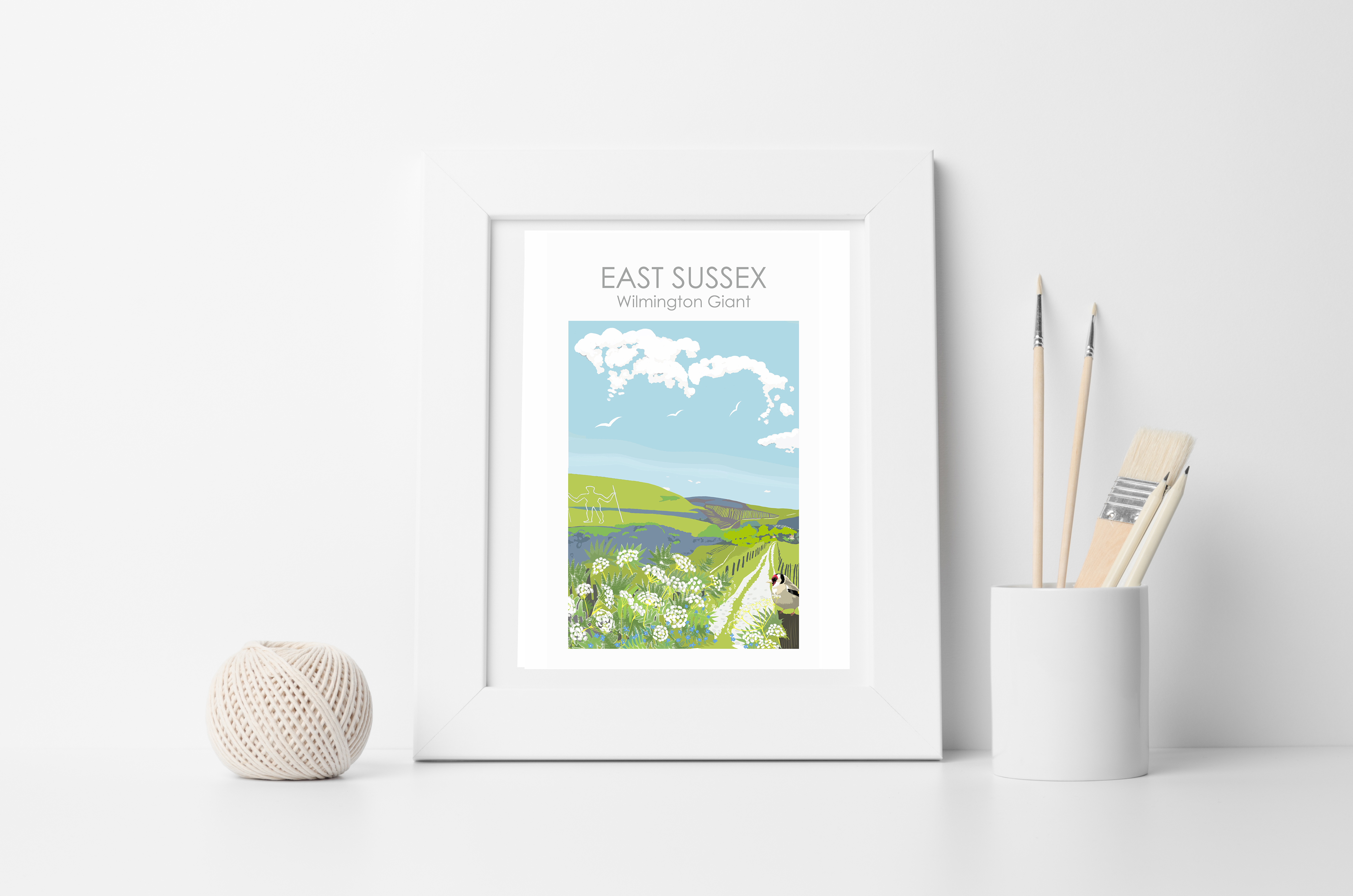 willmington giant white framed