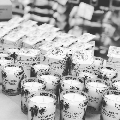 Mixed selection of scented candles