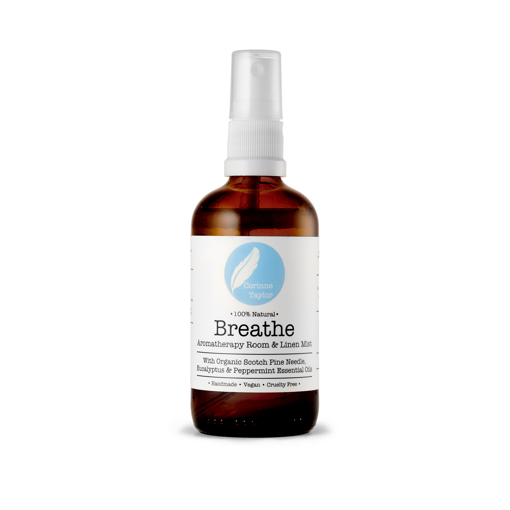 Breathe Aromatherapy Room & Linen Mist with organic Eucalyptus, Peppermint & Rosemary essential oils. zero waste, wellbeing, home spray, vegan, cruelty free