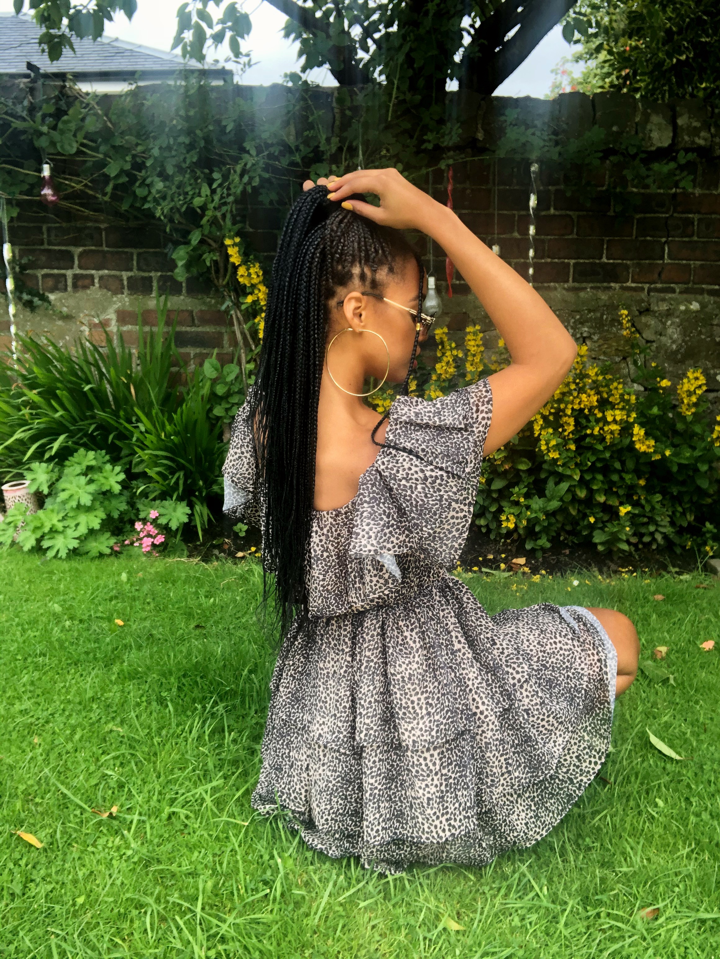 Capri Ruffle Bardot Mini Dress- Animal Print4