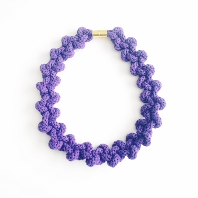 Chunky Lilly Necklace - Handmade by Tinni in Purple