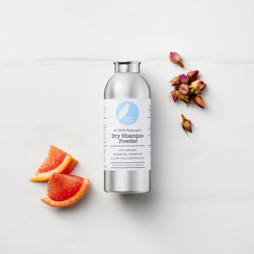 Corinne Taylor 100% natural dry shampoo powder, zero waste, plastic free, cruelty free, essential oils, grapefruit, eco friendly, vegan, organic, eco gifting