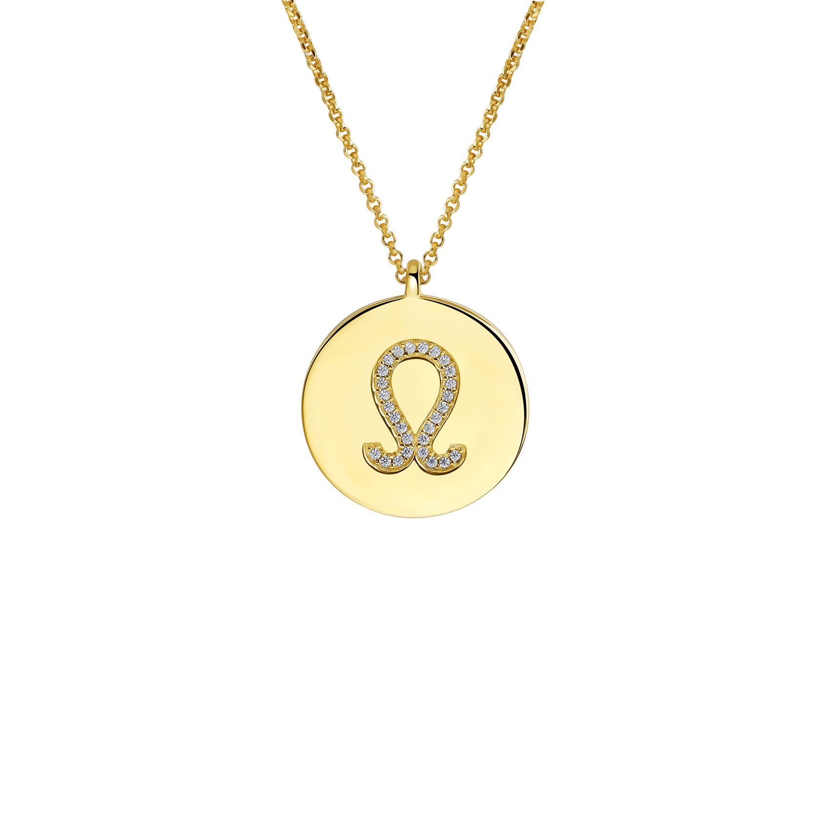 Gold Plated Silver Zodiac Necklace - Leo