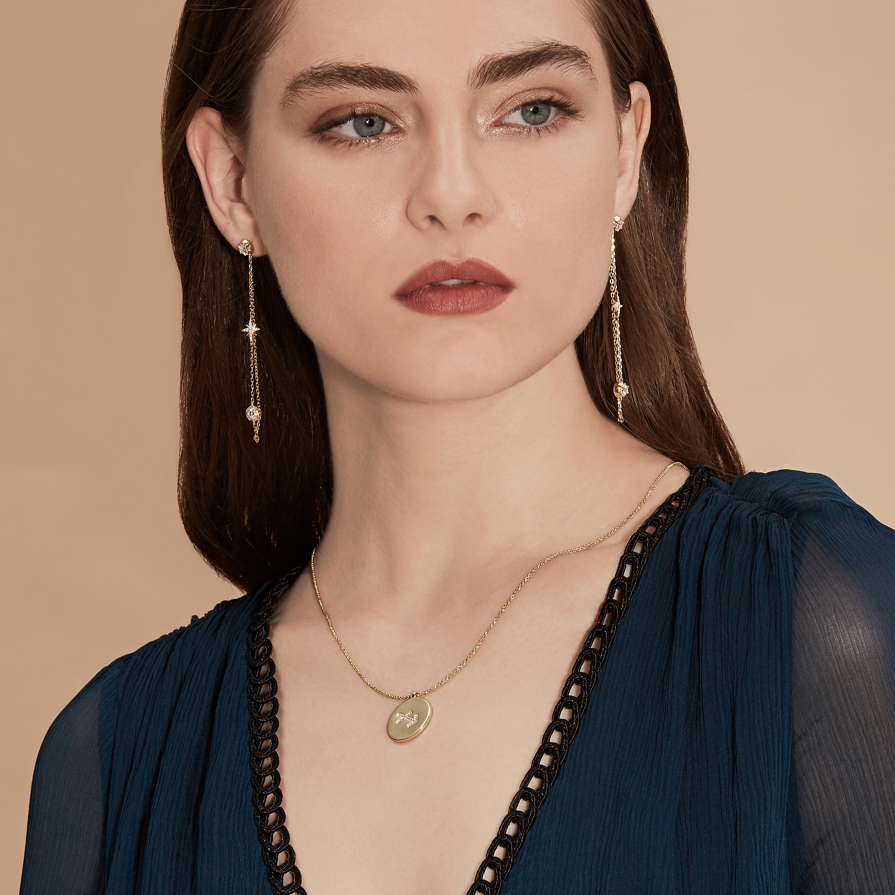 Gold Plated Silver Zodiac Necklace - Sagitarius model