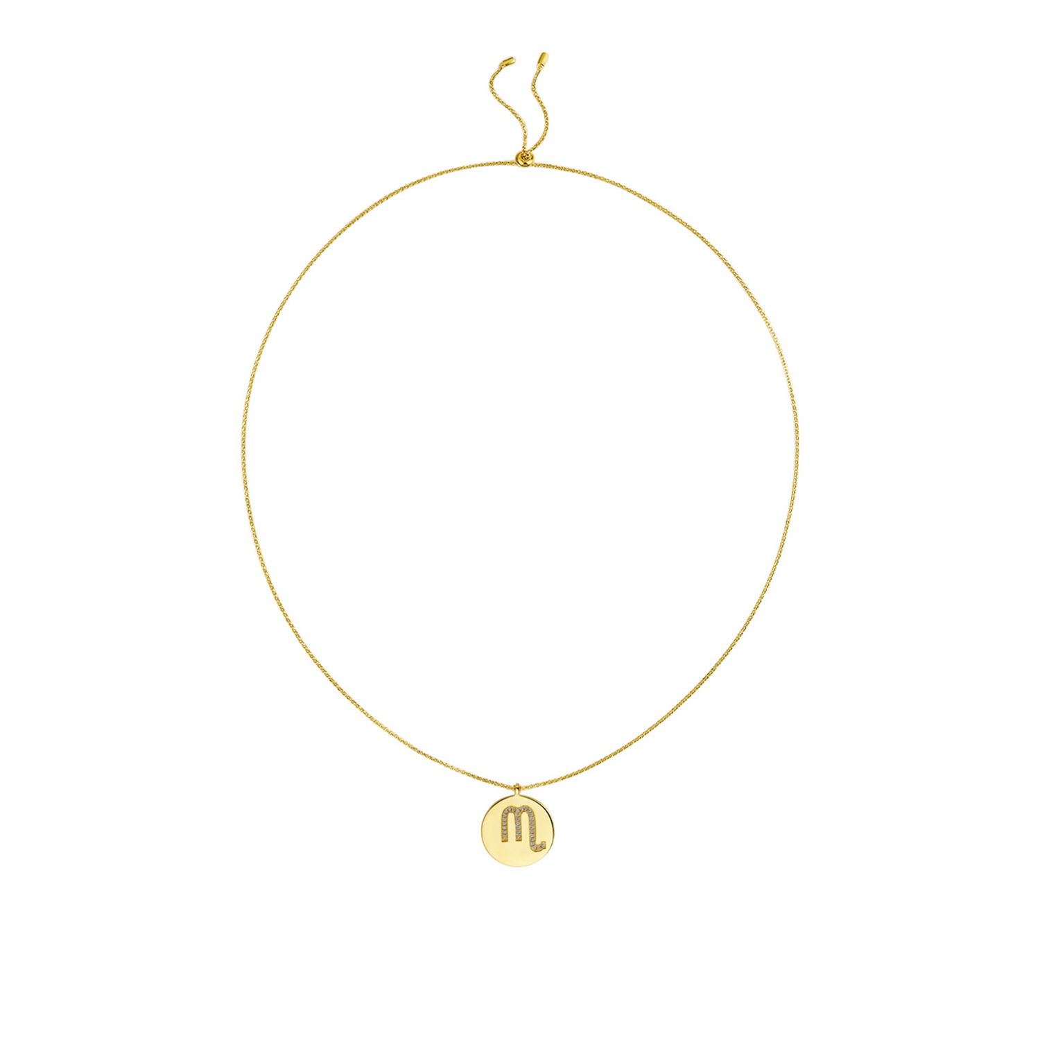 Gold Plated Silver Zodiac Necklace - Scorpion overall