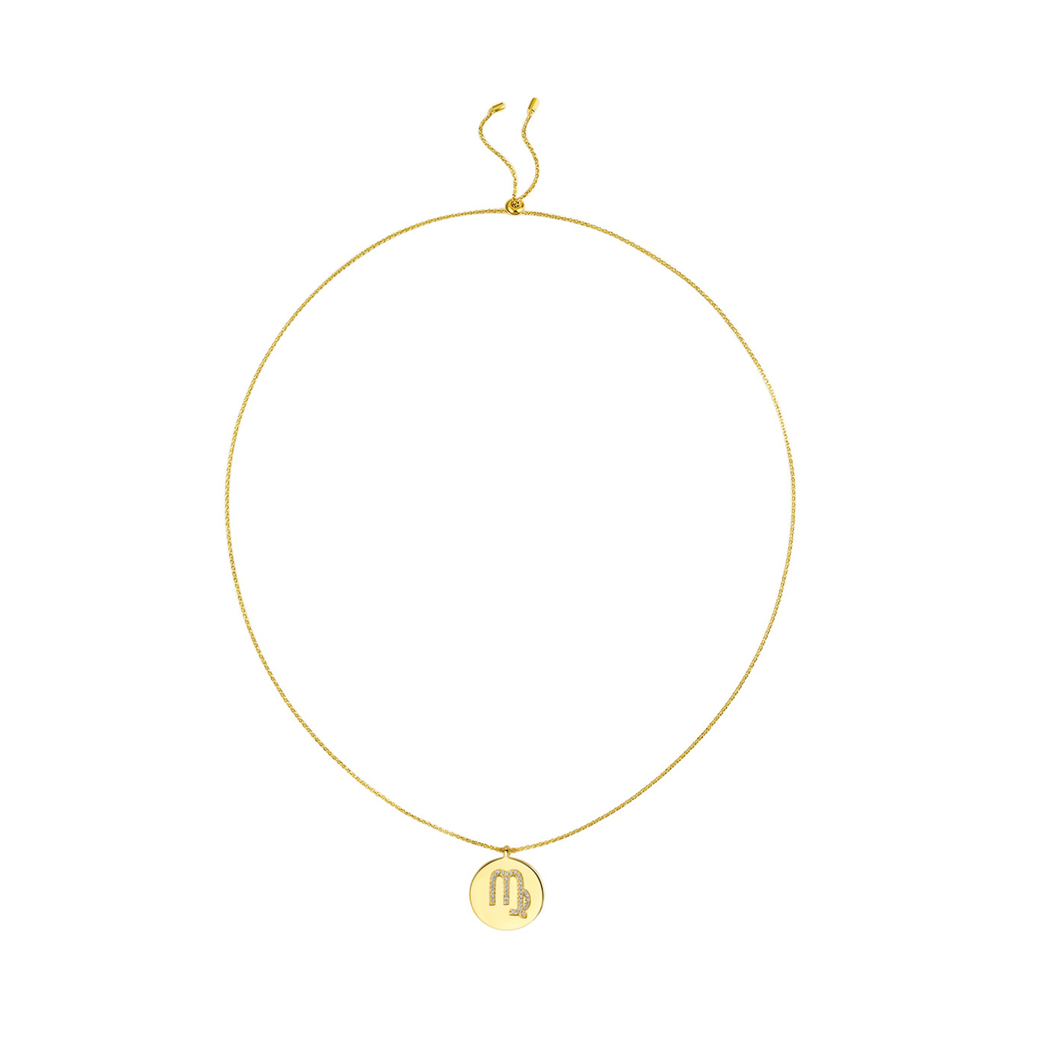Gold Plated Silver Zodiac Necklace - Virgo overall