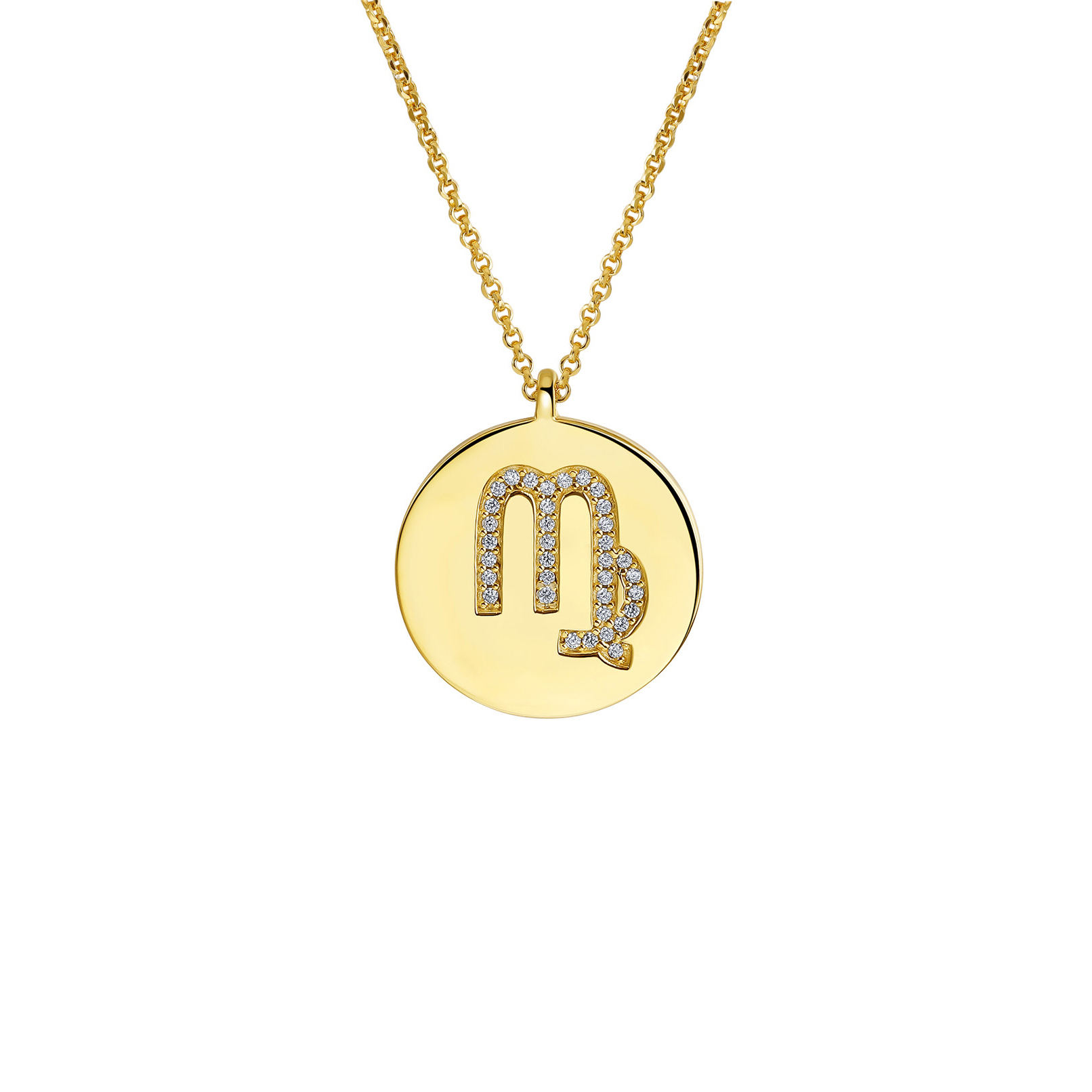 Gold Plated Silver Zodiac Necklace - Virgo
