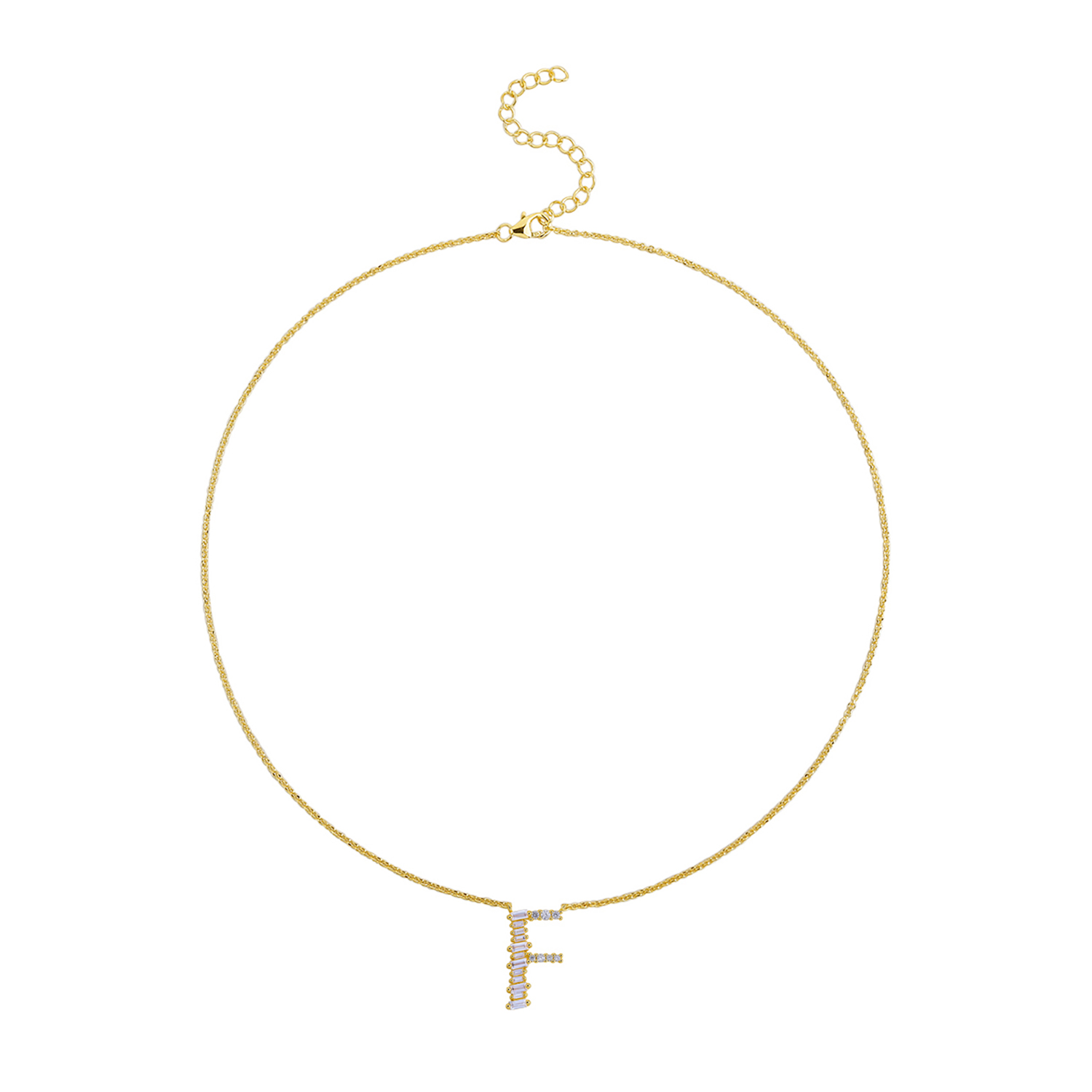 Initial Necklace Collection - Letter F