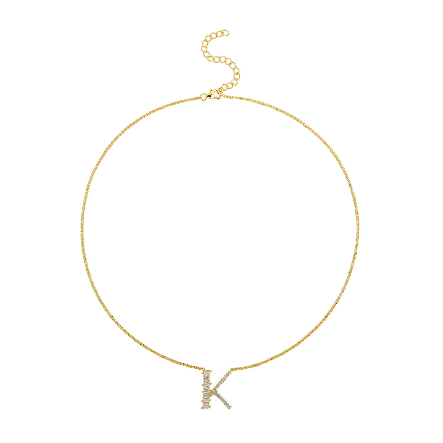 Initial Necklace Collection - Letter K