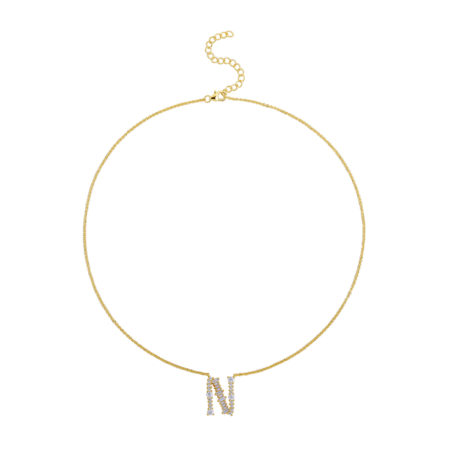 Initial Necklace Collection - Letter N