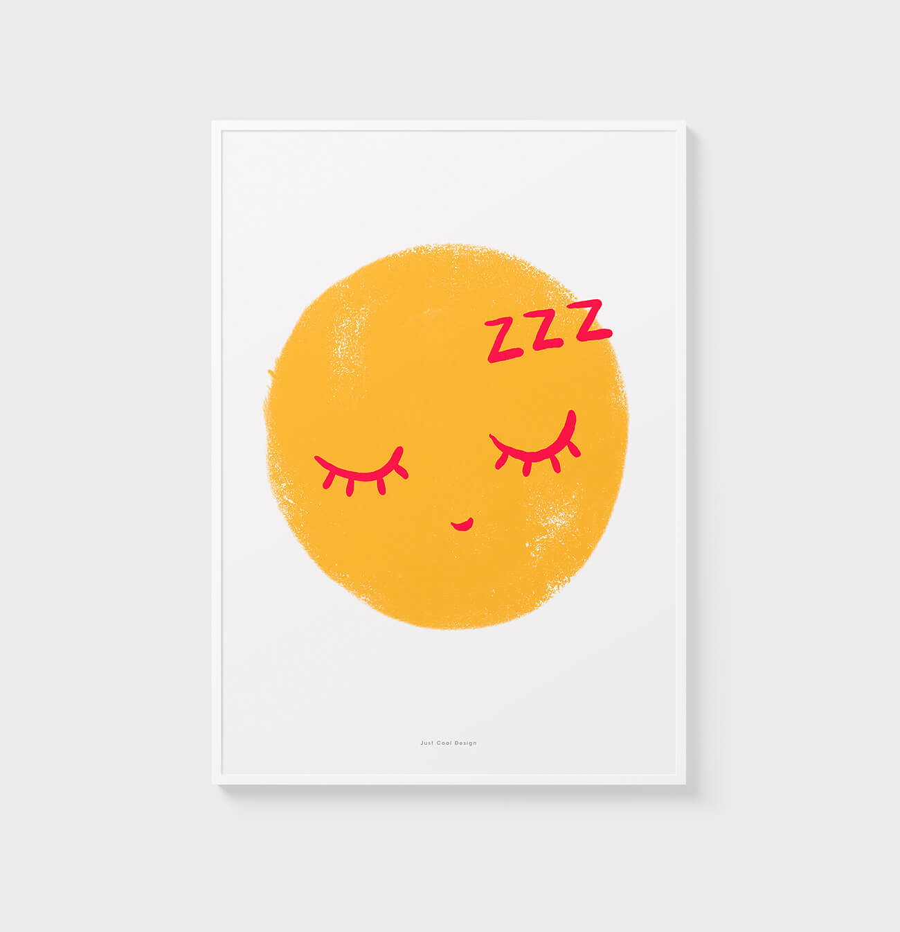 yellow-slepping-face-emoticon-emoji-poster-print