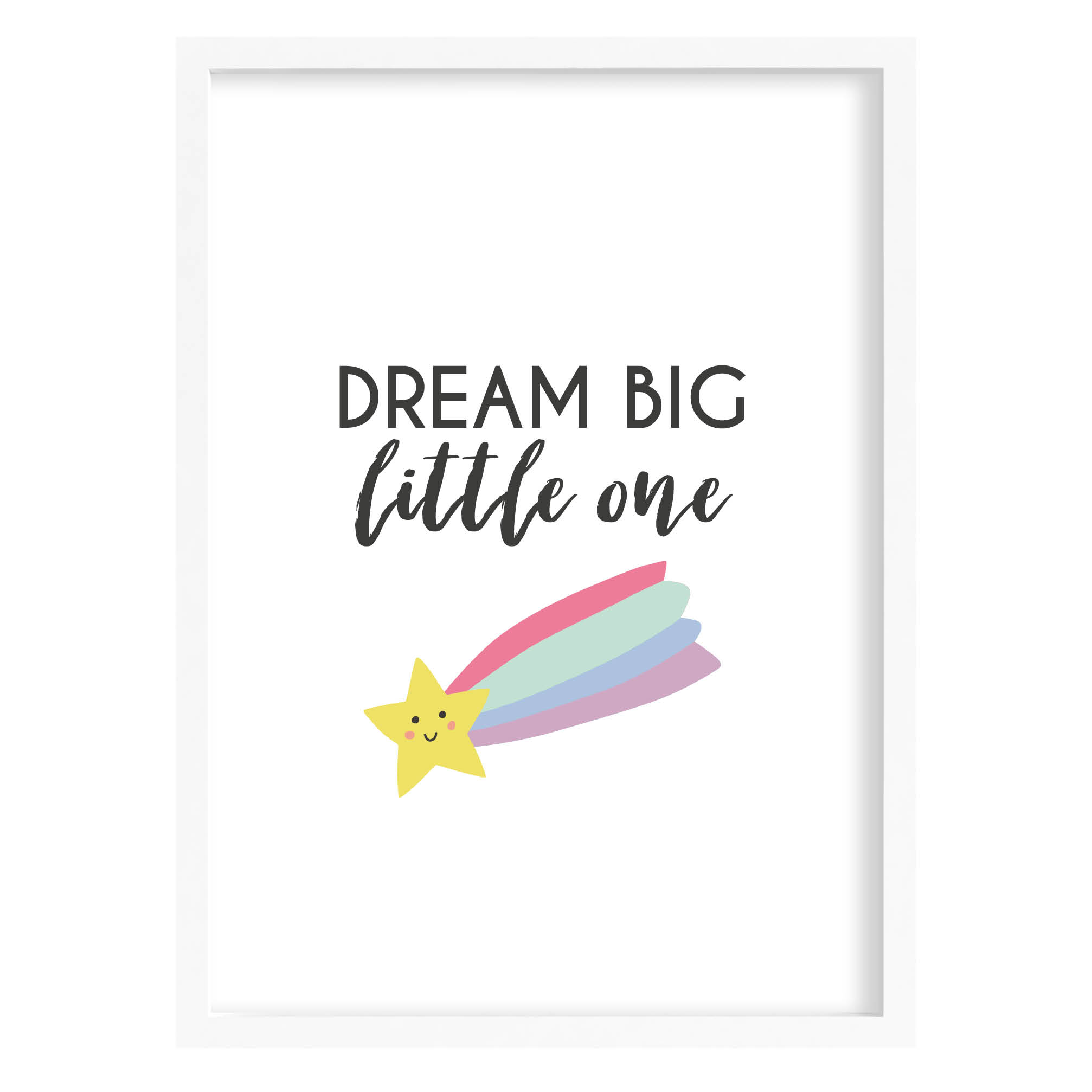 Dream Big Little One Rainbow Nursery Art Dream Big Little One Rainbow Nursery Art