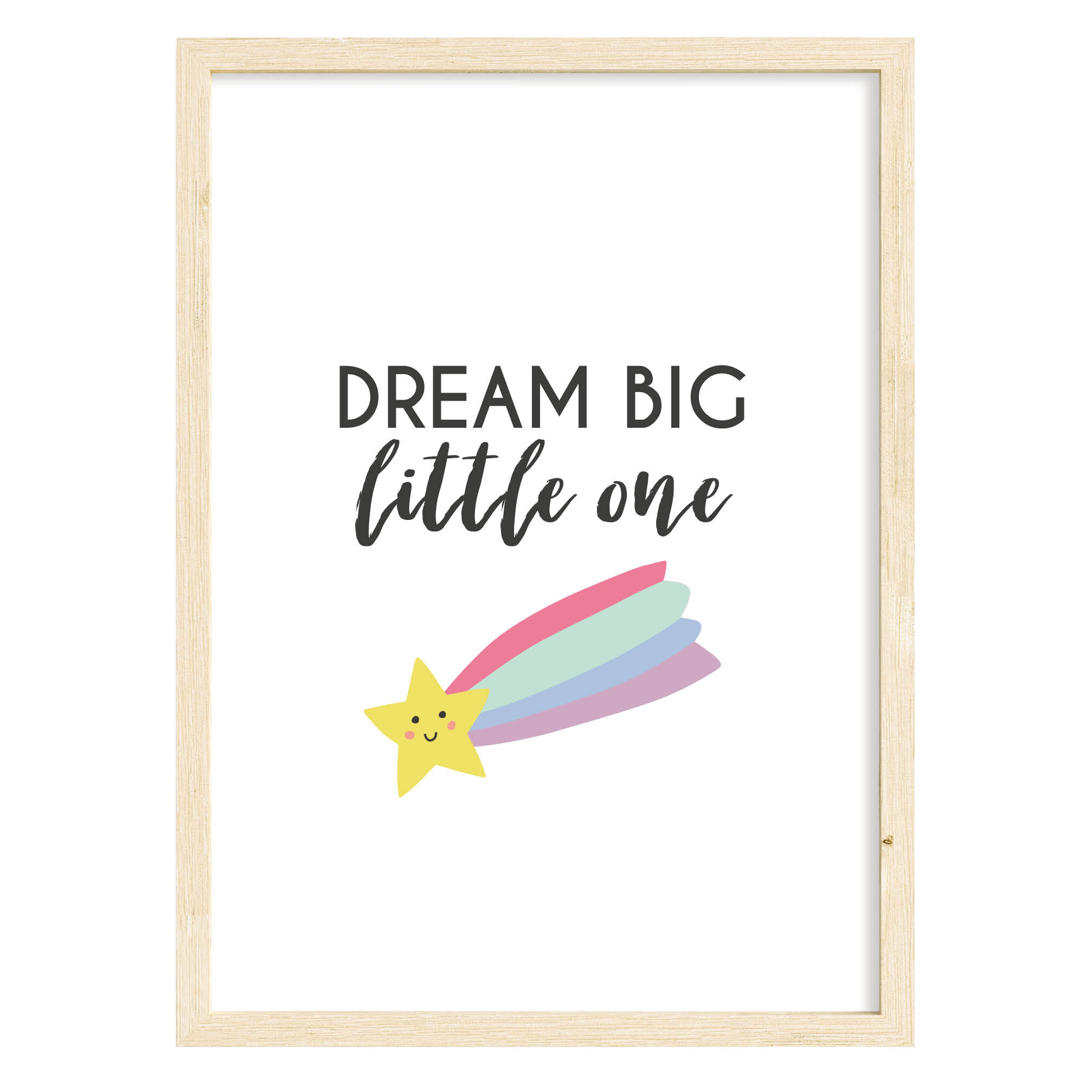 Dream Big Little One Rainbow Nursery Art Dream Big Little One Rainbow Nursery Art