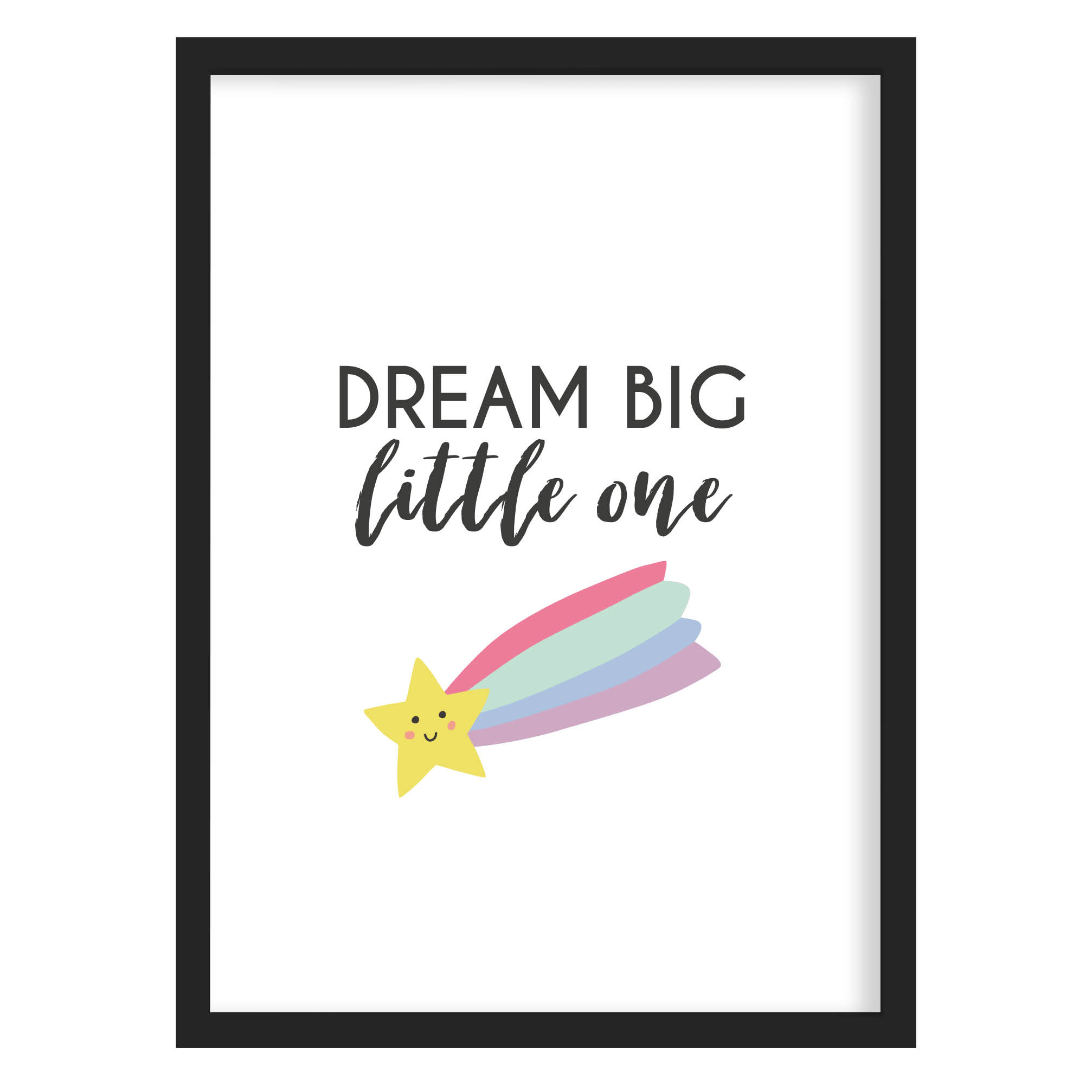 Dream Big Little One Rainbow Nursery Art Dream Big Little One Rainbow Nursery Art