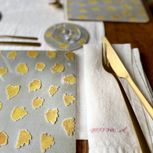 Napkin Linen White Handmade