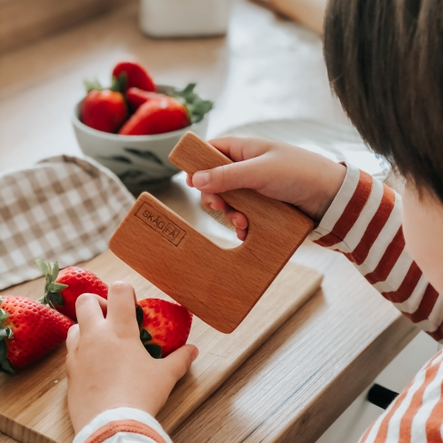 Kids wooden knife , Montessori Waldorf kids