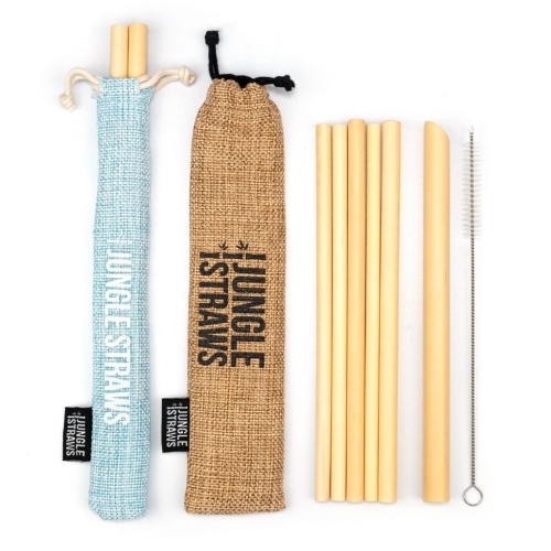 reusable bamboo straw set