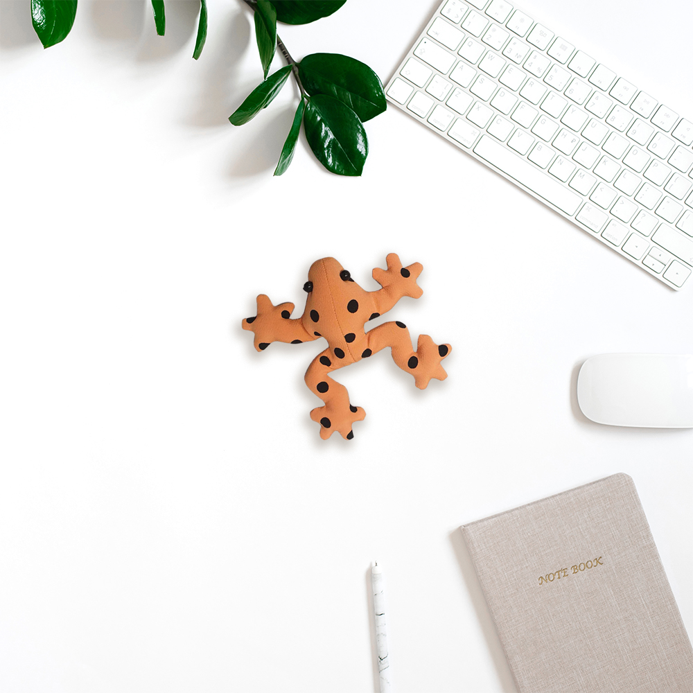 The view from the top was lying flat office workspace. the table