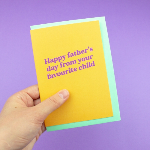 Favourite Child Father's Day Card