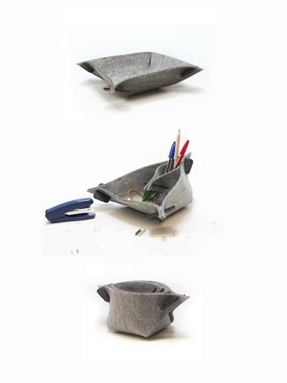 WEEW-design-sostenibile-idee-regalo-ecologiche-portaoggetti-trasformabile-feltro-riciclato-arredo-casa-e-ufficio-LOTUS-grigio-1