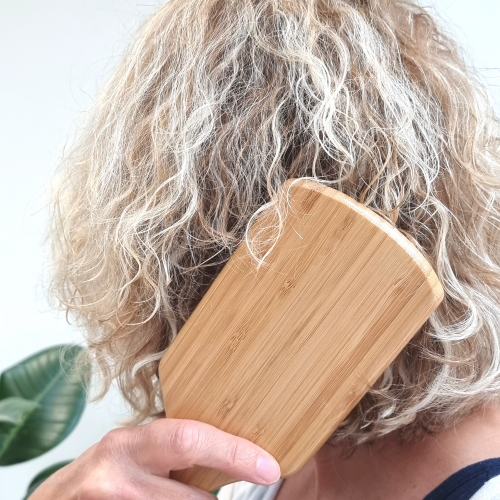 bamboo paddle hair brush by ecojiko