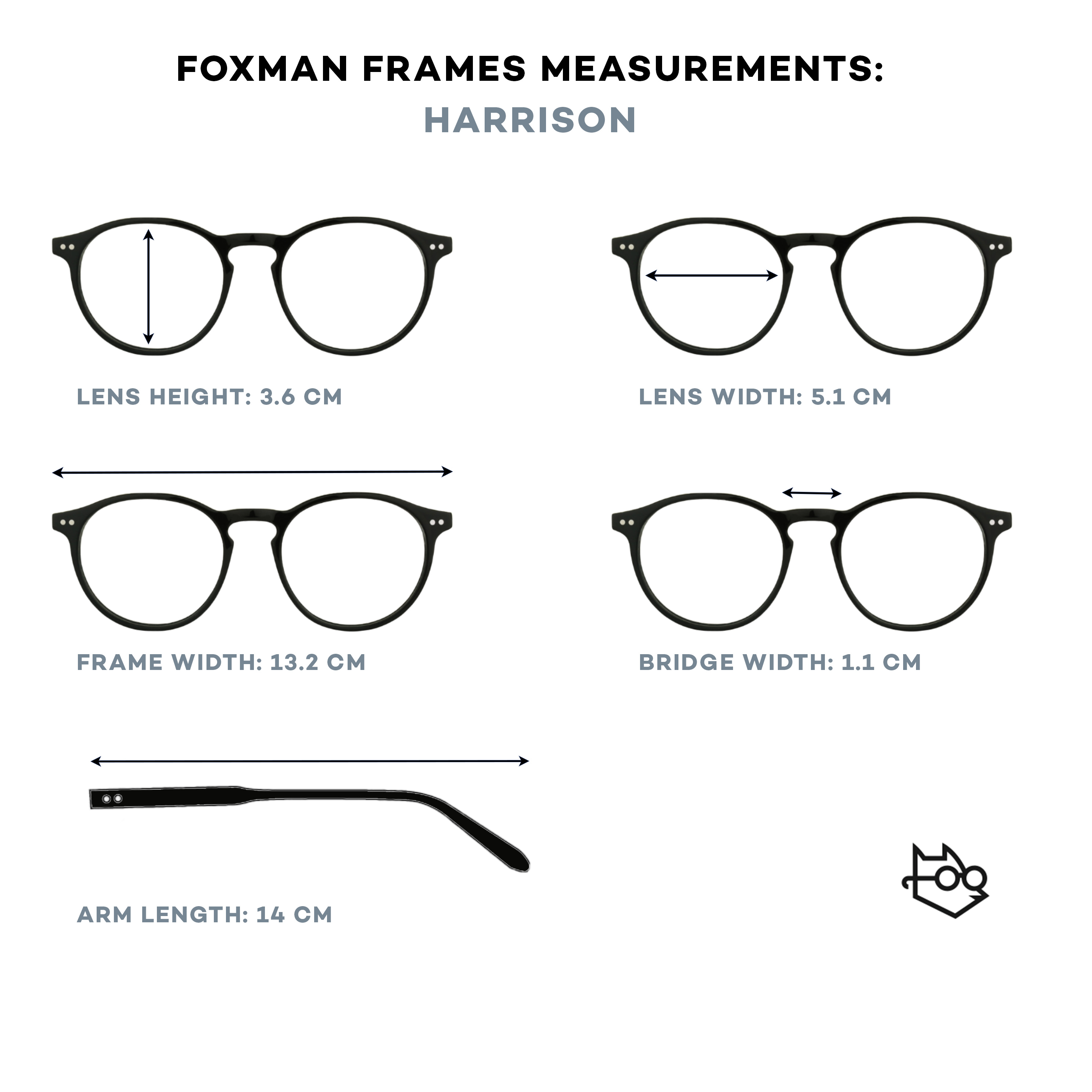 Frame measurements Harrison