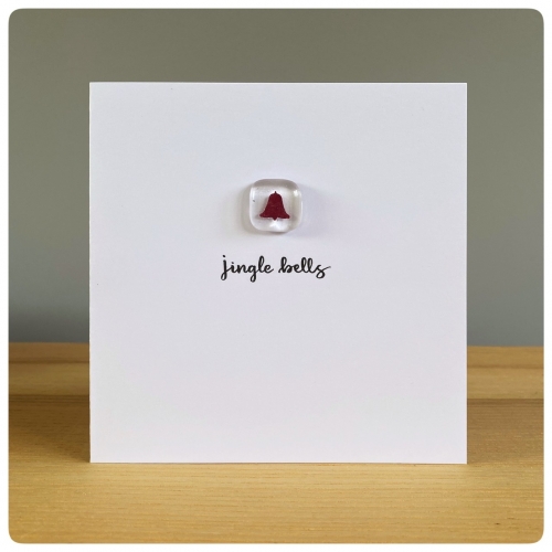 Copper jingle bells Christmas card