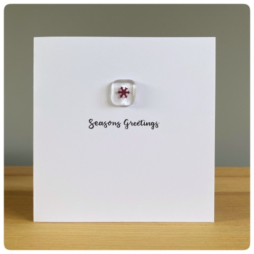 Copper snowflake Christmas card