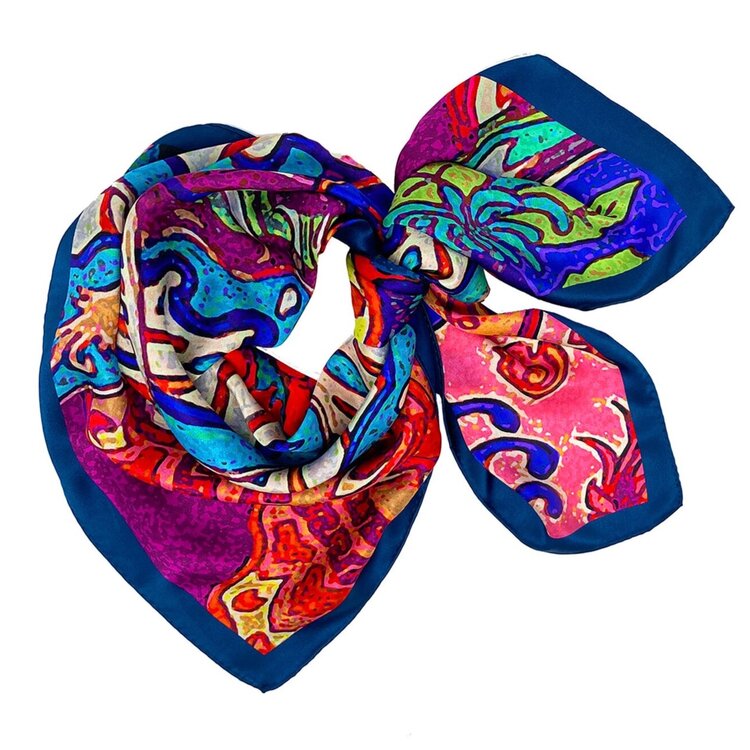Chinese Kites Silk Scarf - Large Silk Wrap