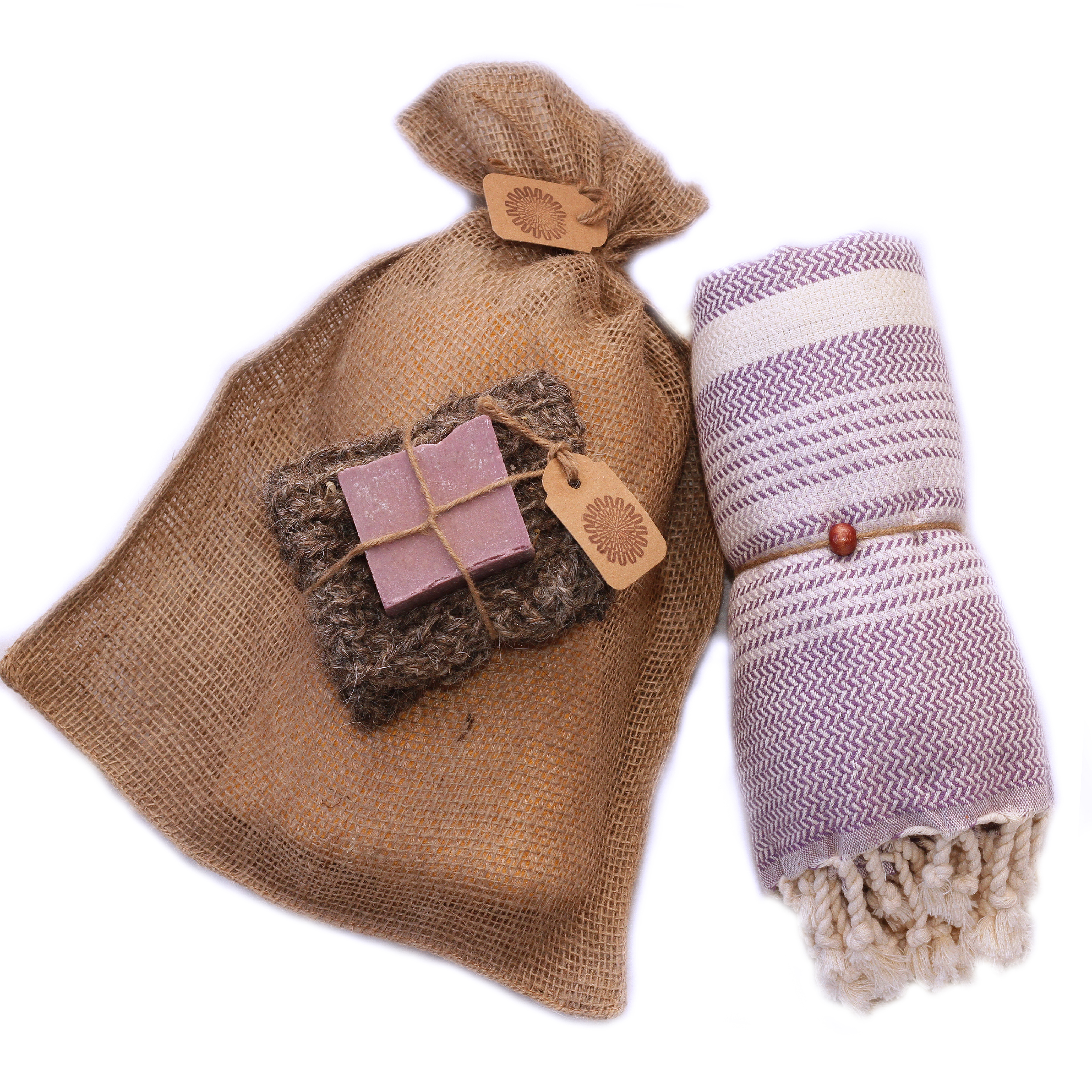 Tricolor Purple Lavender Soap Goat Hair-Recovered