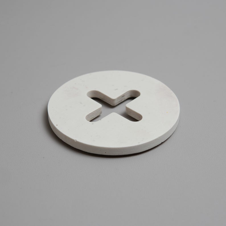 Jesmonite Coaster - White