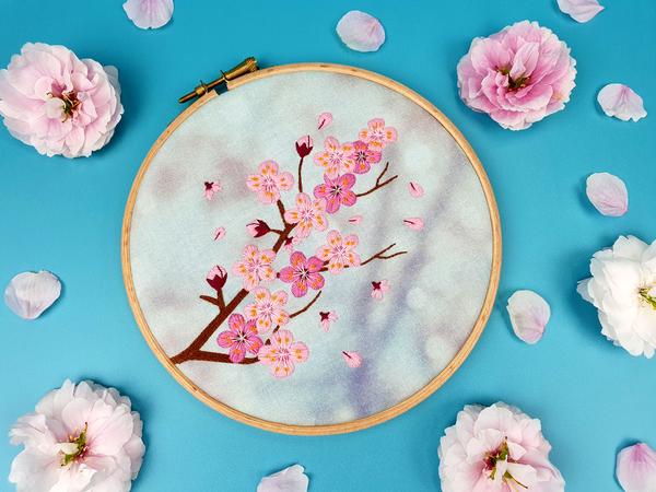CHERRY BLOSSOM EMBROIDERY KIT