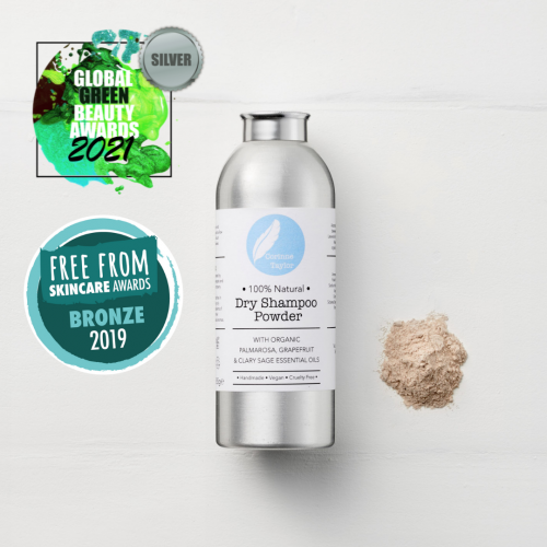 Corinne Taylor 100% natural dry shampoo powder, zero waste, plastic free, cruelty free, essential oils, grapefruit, eco friendly, vegan, organic, eco gifting